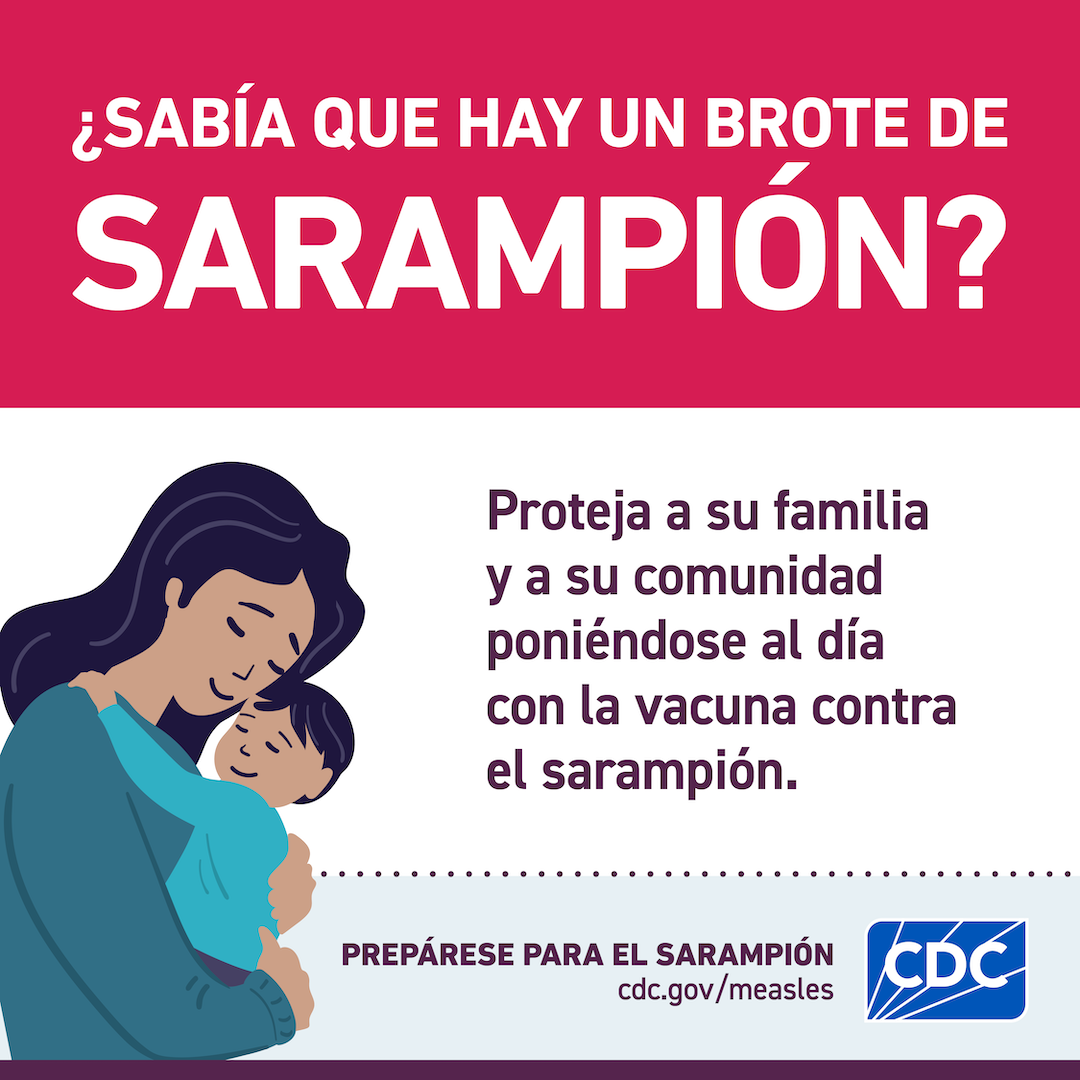 ¿Sabía que hay un bronte de sarampión? [gráfico en redes sociales]