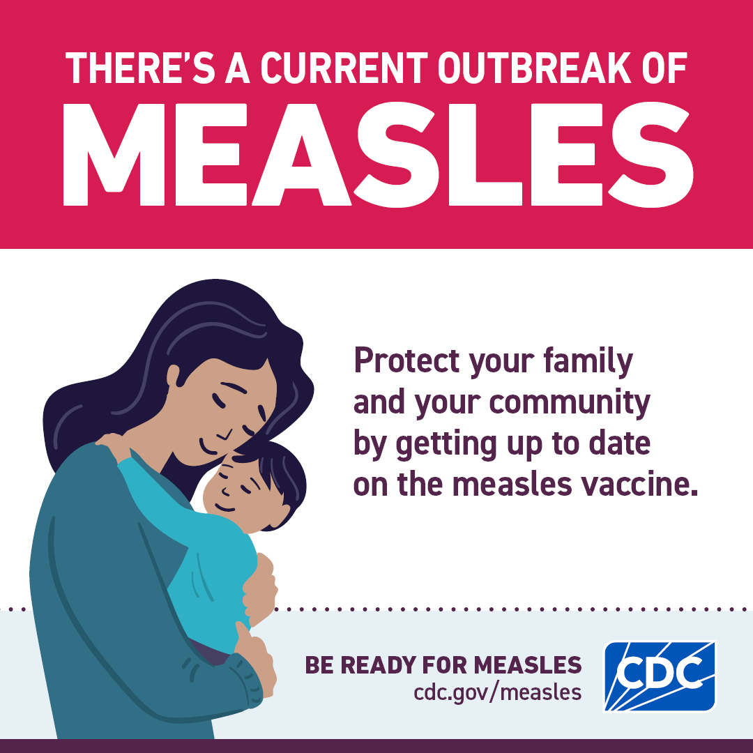 There's a Current Outbreak of Measles [social media graphic]