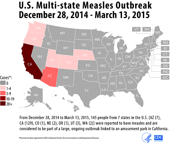 U.S. Multi-state Measles Outbreak December 28, 2014-March 13, 2015