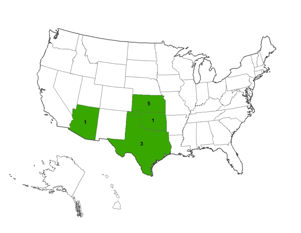 Multistate outbreak of Listeriosis linked to Blue Bell Creameries Ice Cream products case count map : April 21, 2015