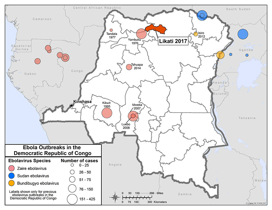 Ebola outbreaks in the Democratic Republic of Congo