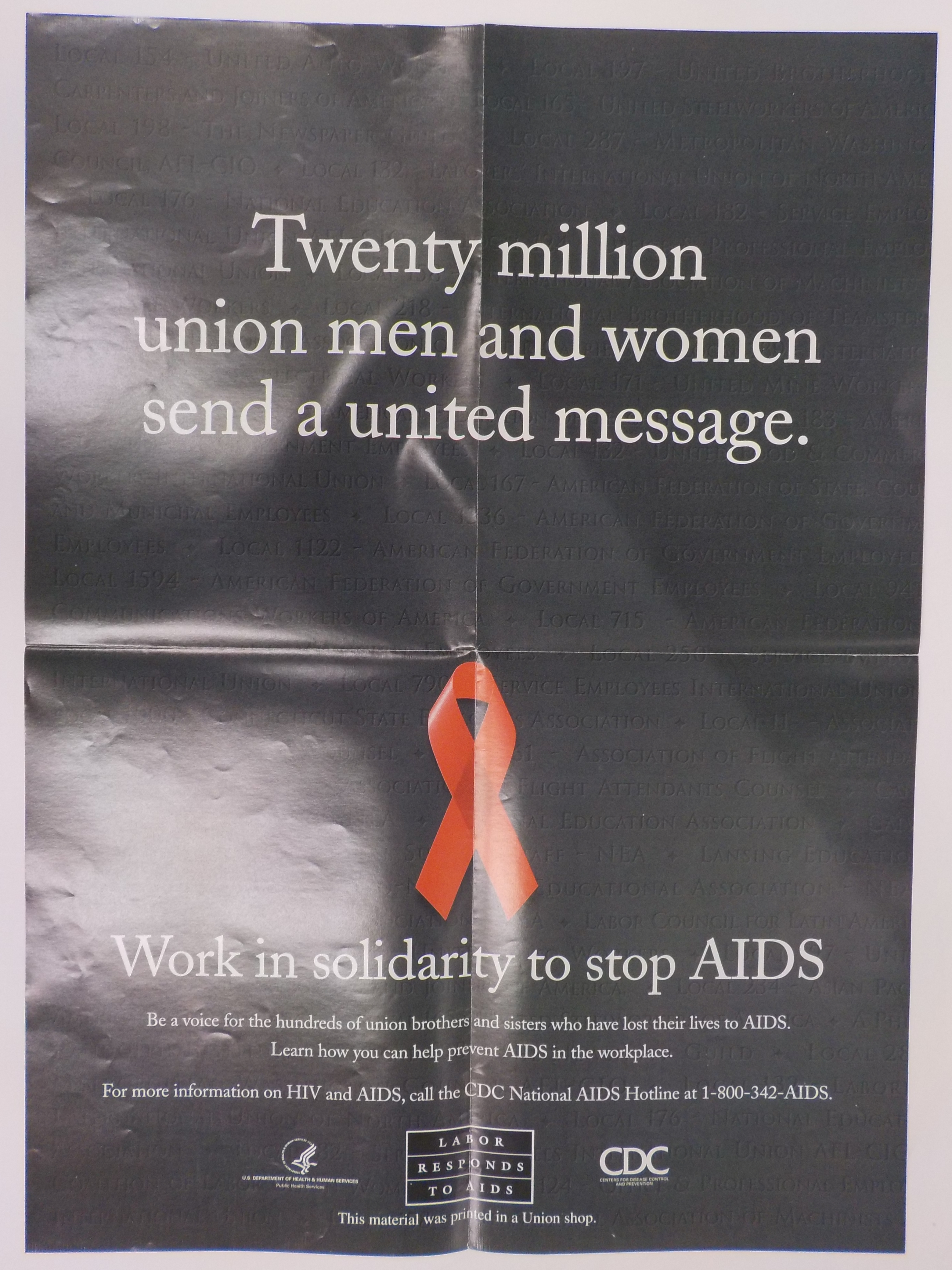 Twenty million union men and women send a united message