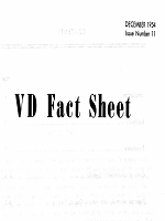 VD fact sheet ; issue no. 11, December 1954
