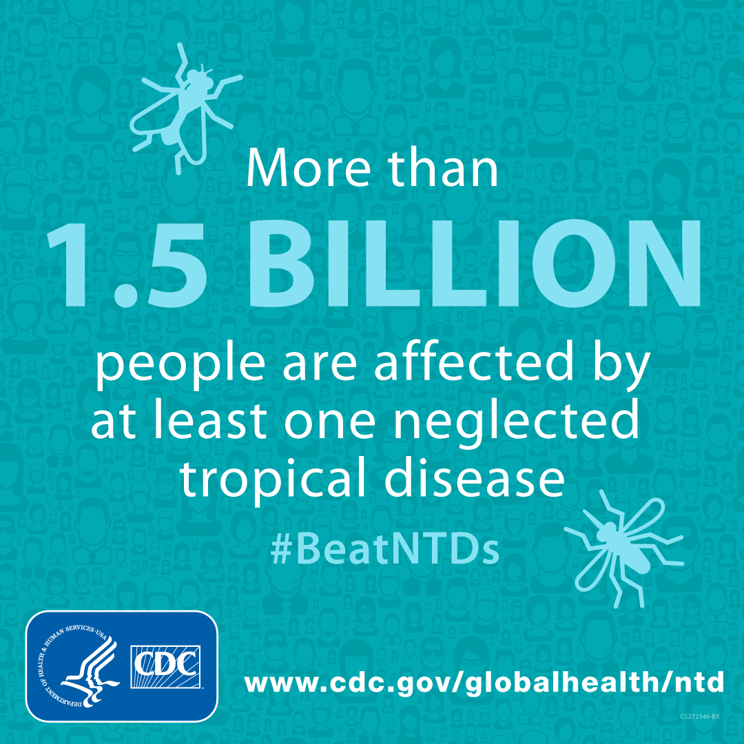 More than 1.5 billion people are affected by at least one neglected tropical disease