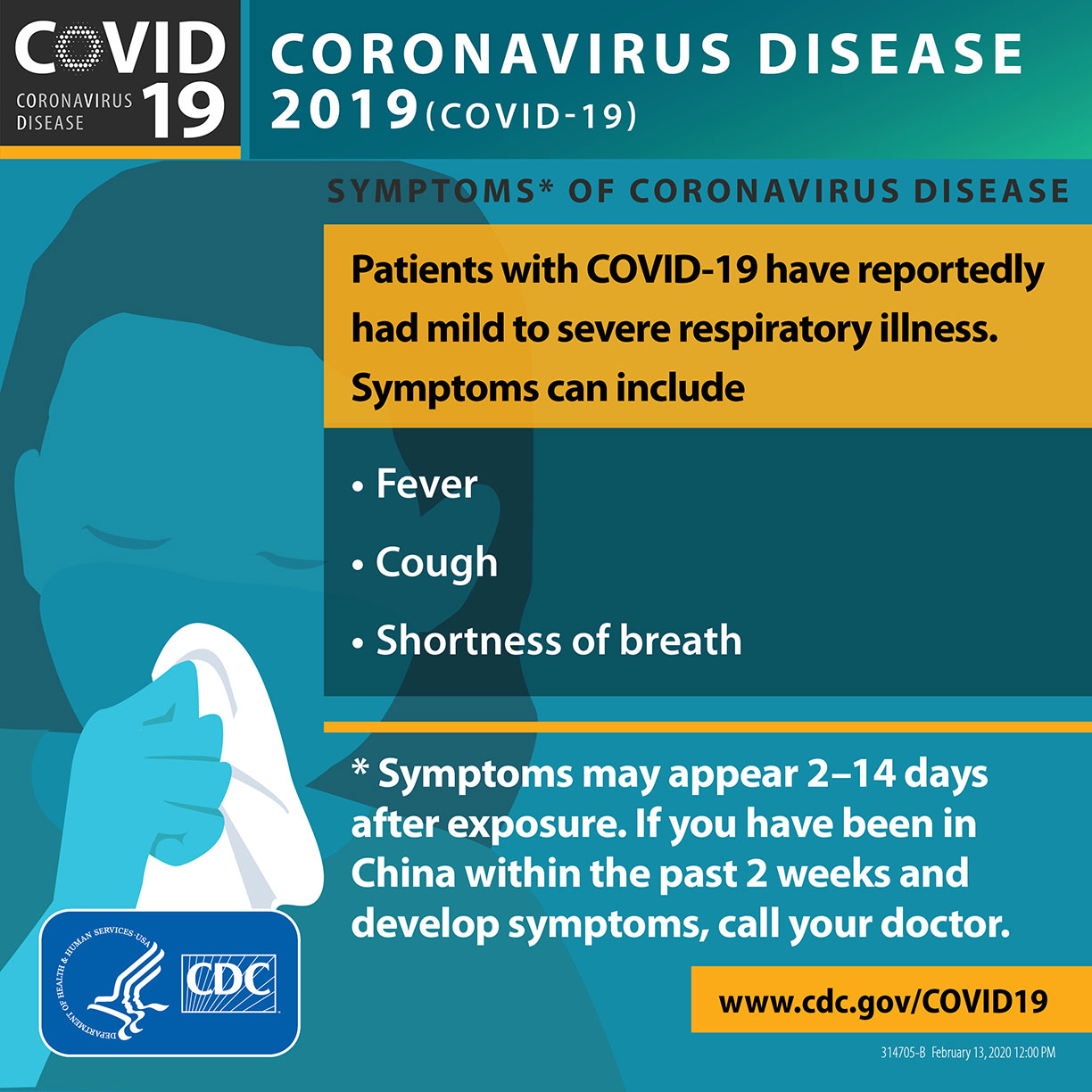 Coronavirus Disease 2019 (COVID-19) : symptoms of coronavirus disease