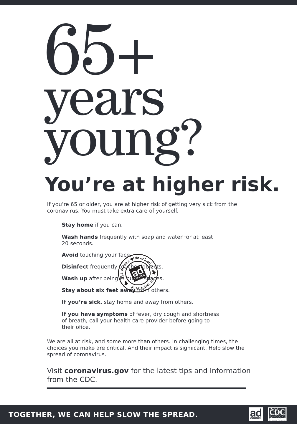 65+ years young? You're at higher risk